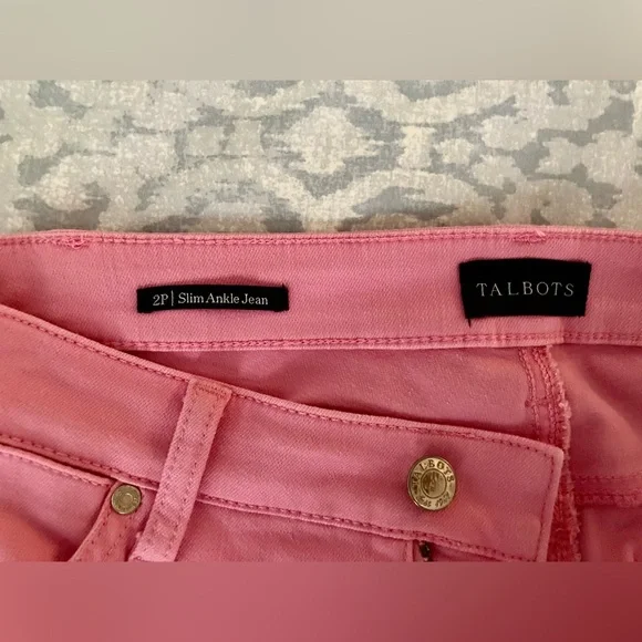 Talbots slim ankle jeans pink 2P - Picture 4 of 5